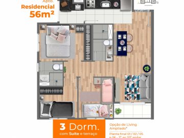 Planta Tipo 56 m