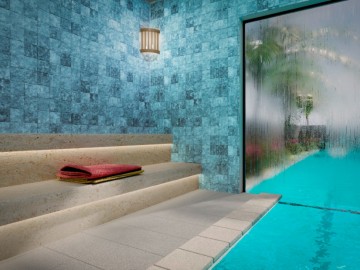 Sauna integrada na Piscina